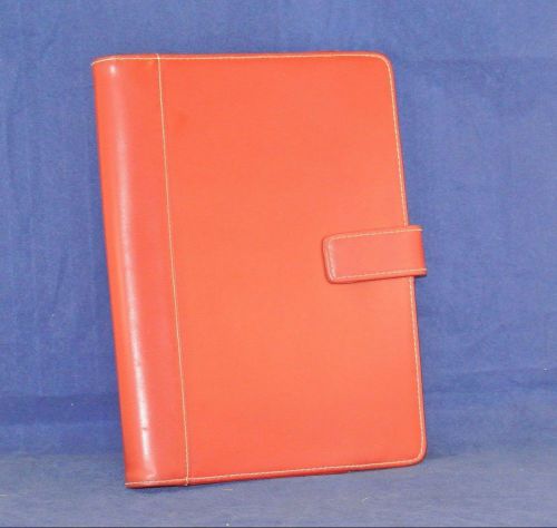 Classic simulated leather franklin covey wire-bound planner cover - red for sale