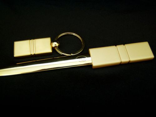 LETTER OPENER AND MATCHING KEY HOLDER SET&#034; BY SANIS ENTERPRISES # 9851 GOLD