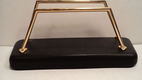 Gary&#039;s Leather CO045  Black Coach Hide Desk Letter Rack