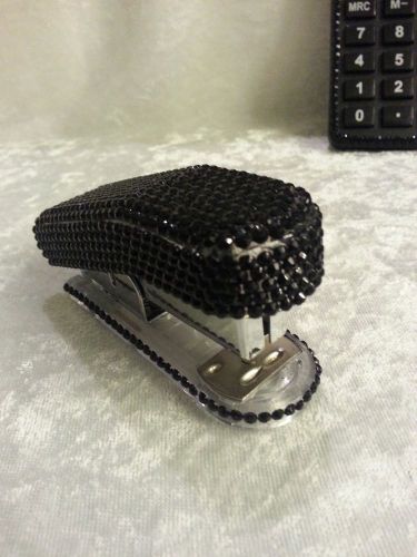 Black Rhinestone Bling Embellished Medium Office Stapler NEW