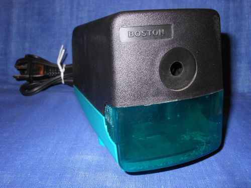 Rare Teal Vintage Hunt Mfg Boston Model 19 Heavy Duty Electric Pencil Sharpener