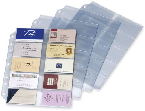 Cardinal poly business card refill page 10 pack non-glare pages crd7860000 for sale