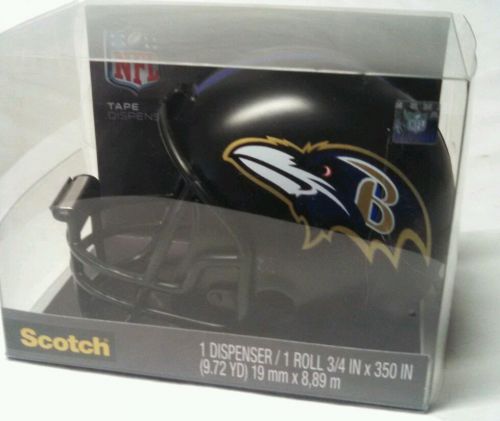 SCOTCH MAGIC TAPE DISPENSER, BALTIMORE RAVENS FOOTBALL HELMET NIB