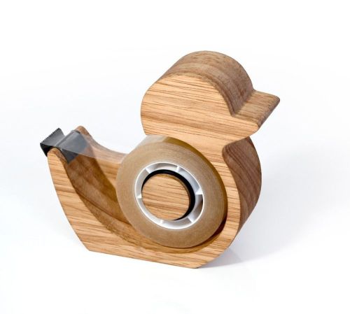 Quack tape dispenser rubber wood decor wooden desk office accessories new for sale