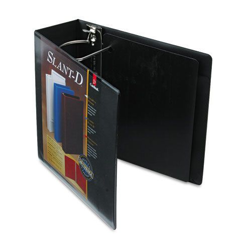 SuperStrength ClearVue Locking Slant-D Ring Binder, 4&#034;, Black