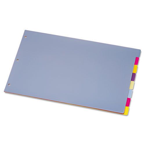 Tabloid-Size Poly Index Divider, 8-Tab, Assorted Colors