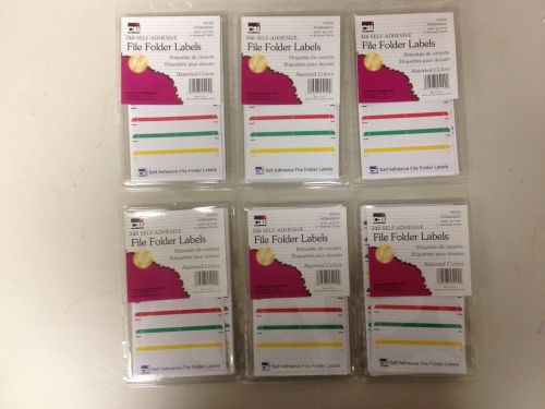 8 PKGS (1984 TOTAL) CLI SELF-ADHES FILE FOLDER LABELS 9/16x3-7/16&#034; COLORS #45200