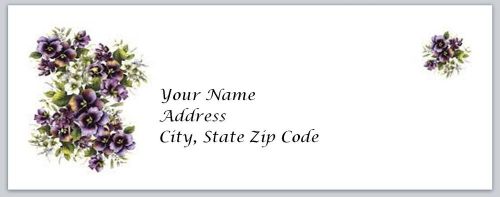 30 Flowers Personalized Return Address Labels Buy 3 get 1 free (bo20)