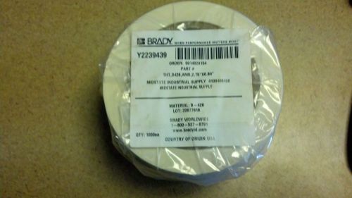 BRADY - Thermal Transfer Printable Labels - THT B426 AMB 2.75&#034; x 0.84&#034; - 1000 pc