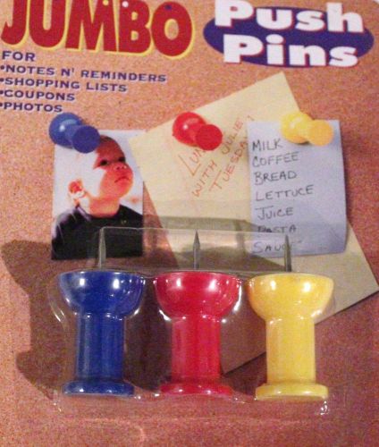 Jumbo thumbtacks for those large important bullitens that requre a bigger tack