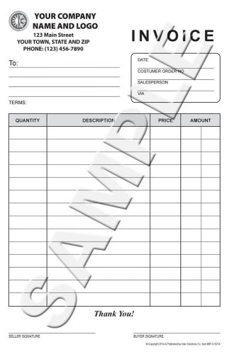 100 Custom Invoice / Sales Receipt / Estimate / Quote / Proposal Carbonless Form