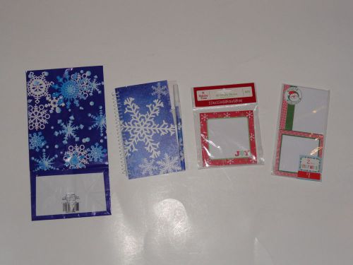 Christmas gift set notepad with matching pen sticky notes gift bag NEW