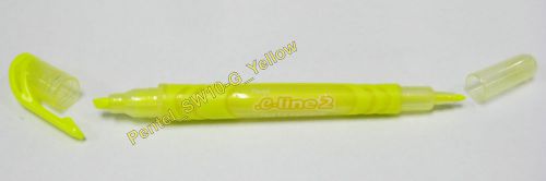 5 pcs Highlighter YELLOW light Twin Tip Broad Fine SLW10-G e-line 2