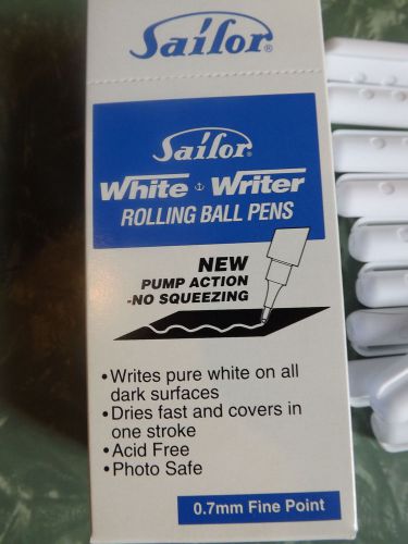 LOT of 10 SAILOR WHITE WRITER ID PEN MARKING AUTO PARTS MECHANICS ACID FREE A-1