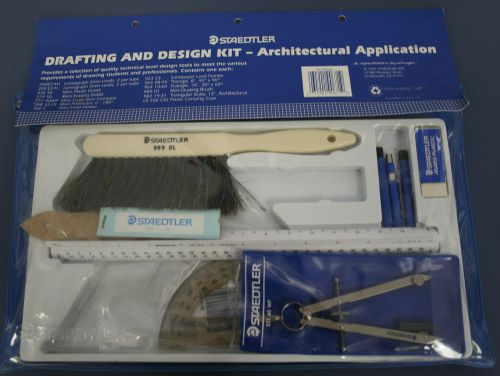 New staedtler drafting &amp; design kit, erasers &amp; shield compass triangles &amp; more for sale