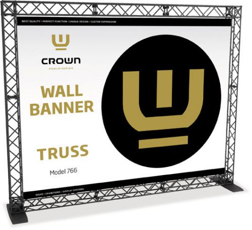 CROWN Truss 3,0 m Wandstand + Druck - faltbar - Schwarz - werkzeuglose Montage