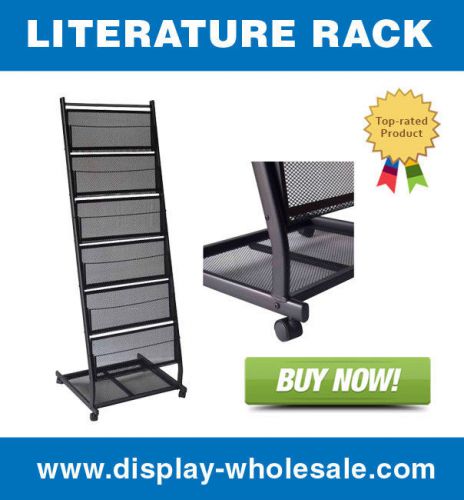 6 Pocket Mobile Literature Display Rack (Medium)