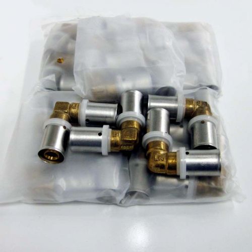 Lot 24 New PEX-AL-PEX 1/2&#034; Hydro-Press Brass Elbows PL4