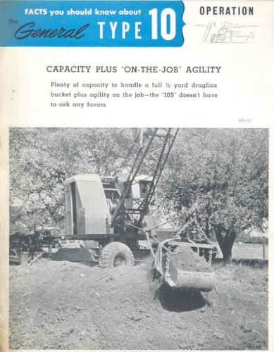 1939 ? general type 10 crane brochure sales sheet wu5628 for sale