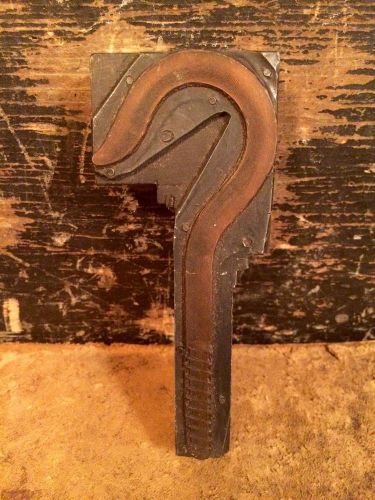 Vintage hook screw wood and metal printing block for sale
