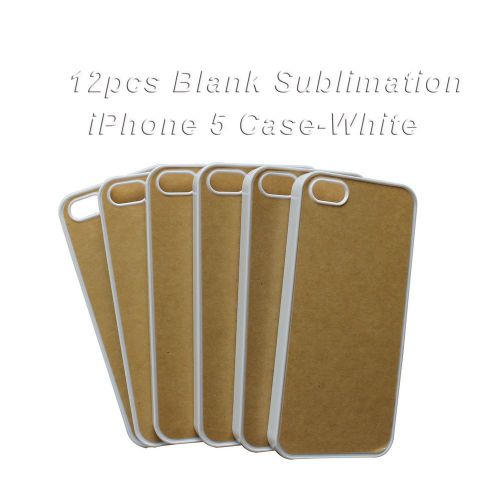 12pcs Blank Sublimation iPhone 5 /5s Cases White Heat Press Transfer Blanks