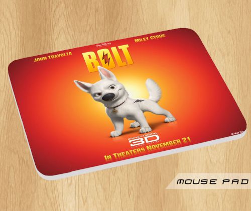 Bolt in 3d movie logo mouse pad mat mousepad hot gift for sale