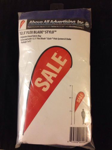 SALE Swooper Flag ADVERTISING Sign 12.5 ft Flex Blade Banner Stylo