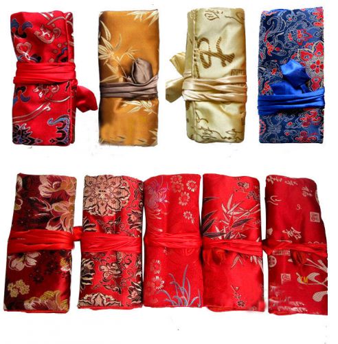 50PCS BROCADE CHINESE 100%HANDMADE SILK JEWELRY ROLLS