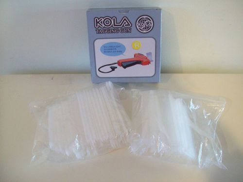 Kola yellow plastic price small tag gun in box extra white barbs new * us seller for sale