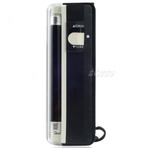 Black mini 2in1 handheld torch portable uv light money detector lamp pen shpg for sale