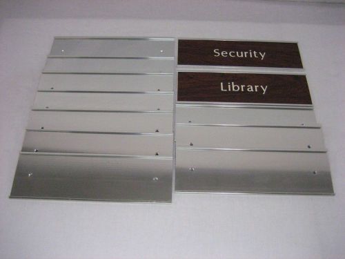 Lot of 12 10&#034; x 3&#034; Office Door Name Plate Holder Bracket