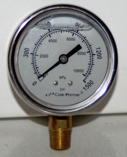 1500 Psi 2.5&#034; Dial  1/4&#034; NPT PRESSURE GAUGE  MARSH  J7674P-CP NEW