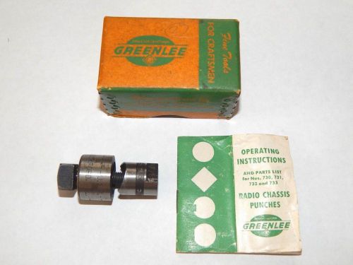 GREENLEE 5/8&#034; ROUND RADIO CHASSIS KNOCKOUT TOOL DIE PUNCH