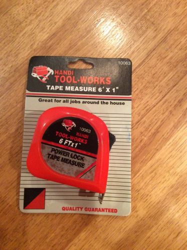 NIB Tape Measure 6 ft x 1&#034; power lock. made by Handi Tool works