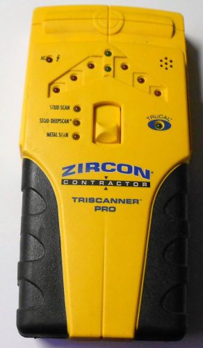 ZIRCON TRISCANNER PRO STUD SCAN, STUD DEEPSCAN, AND METAL SCAN