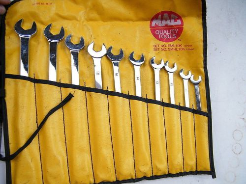 MAC Tools 10pc METRIC Chrome Lg Combination Wrench Set