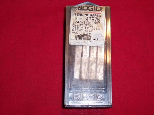 Ridgid pipe threading die 1/4&#034; to 3/8&#034; npt 47890 fits 514 515 555 dual die heads for sale