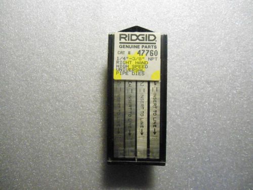 RIDGID 47760 RH 1/4&#034;-3/8&#034; High Speed Universal Pipe Dies