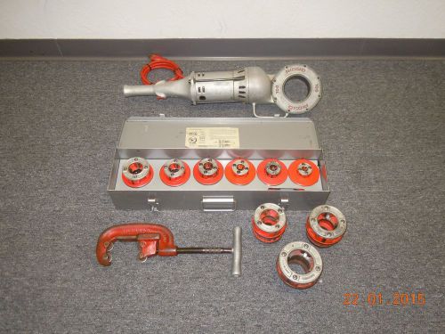 Ridgid 700 pipe threader threading machine w/ 1/8&#034;- 2&#034; 12r dies rigid power pony for sale