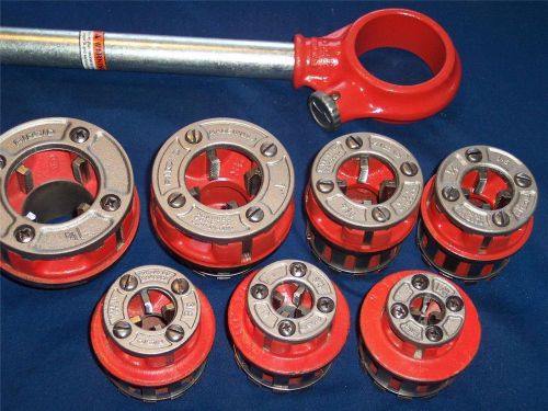 Ridgid 111-r pipe threader set w ratchet new threading dies 1/8&#034; to 1 1/4&#034; npt for sale