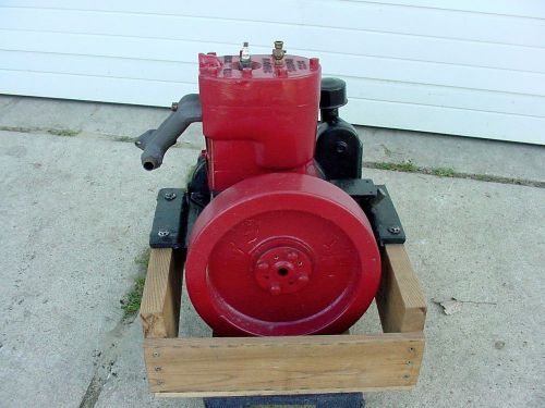 Vtg Antique Hess Gas Engine Mfg&#039;d Algonac MI Michigan Boat Marine Motor Hit Miss