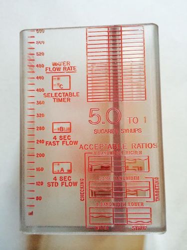 McCann&#039;s 99-9426  5.5:1 &amp; 5:1 Ratio Bag-in-Box Soda  Brix Cup for Coca-Cola