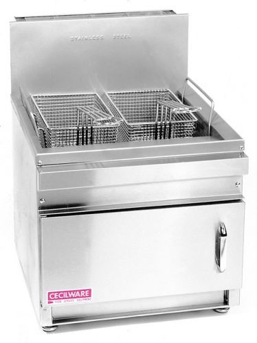 Cecilware commercial heavy duty s/s countertop gas deep fryer 28 lb cap nsf gf28 for sale