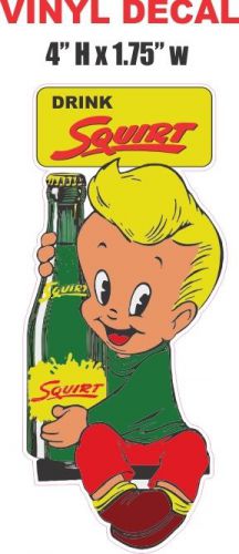 Vintage Style Squirt Boy Soda Decal - Very Nice - 100% Refund If Not Satisfied