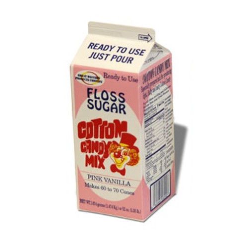 Benchmark USA 82005 Pink Vanilla Flavor Sugar Floss 3.25 lb Carton