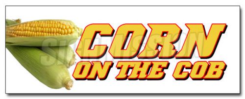 12&#034; CORN ON THE COB DECAL sticker farmer market fresh farm produce stand sweet