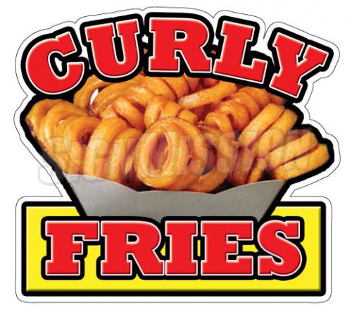 Curly fries concession decal sign french hot cart trailer stand sticker for sale