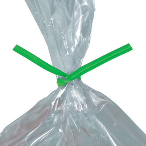 Box partners 7&#034;x5/32&#034; green paper twist ties. sold as 2000 each per case for sale