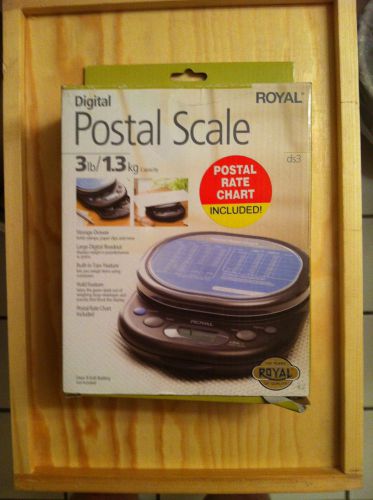 NIB / NEW ROYAL BRAND DIGITAL POSTAL SCALE AND BATES ROYALL NUMBERING MACHINE