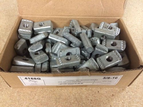 3/8-16 Hot Dipped Galvanized Strut Nuts W/O Spring Unistrut Channel 100/BX